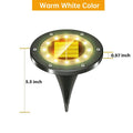 Solar Ground Lights Outdoor 12LED Solar Lights Waterproof Solar Garden Lights for Pathway Yard Halloween Christmas Decorations