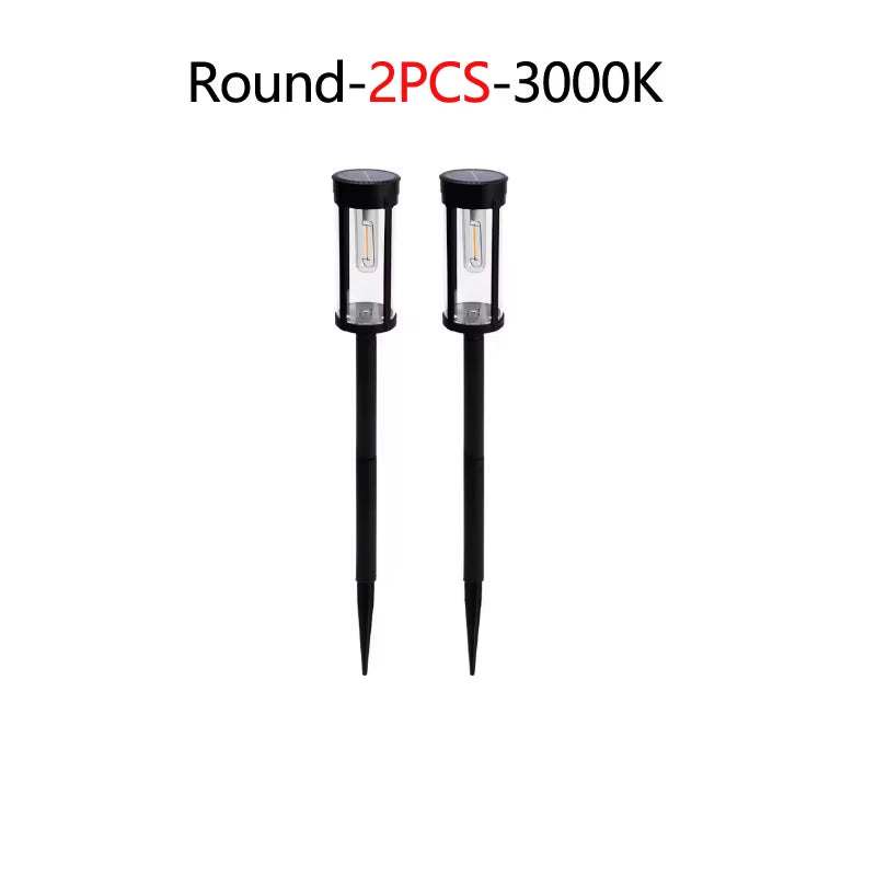 2/4/6Pcs Retro Solar Pathway Warm Lights Outdoor Waterproof Garden Incandescent Bulb for Walkway Yard Backyard Landscape Decor