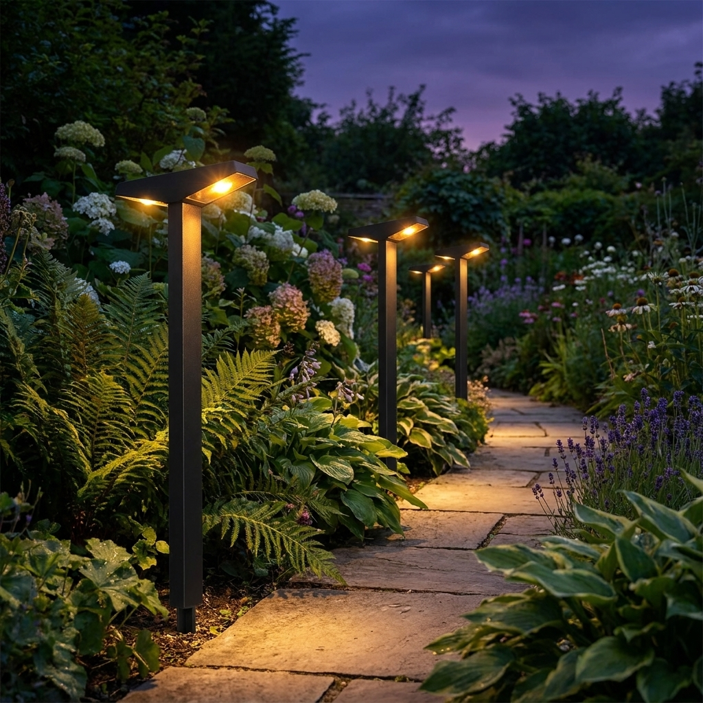 Solar Pathway Lights Outdoor – IP65 Waterproof Garden Stake Lights (1/2/4 Pack)