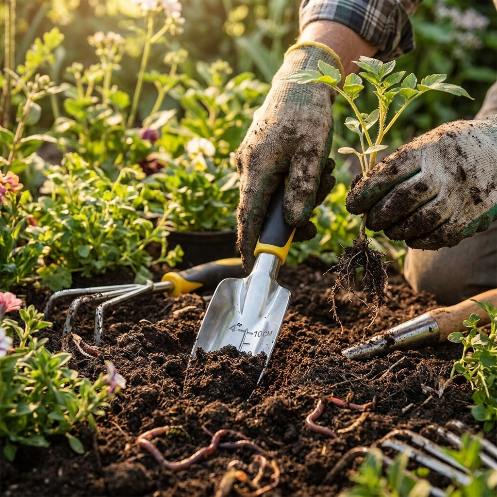 The Complete Gardener Bundle - Garden Tools, Composter, Weeder and free Buddha Statue